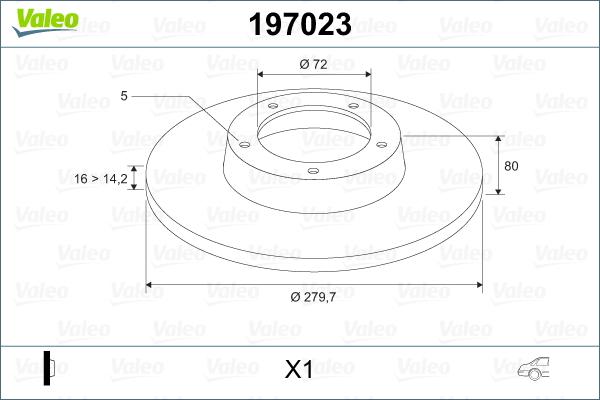 Valeo 197023 - Bremžu diski adetalas.lv