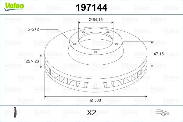 Valeo 197144 - Bremžu diski adetalas.lv