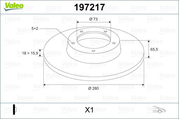 Valeo 197217 - Bremžu diski adetalas.lv