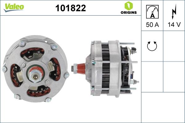 Valeo 101822 - Ģenerators adetalas.lv