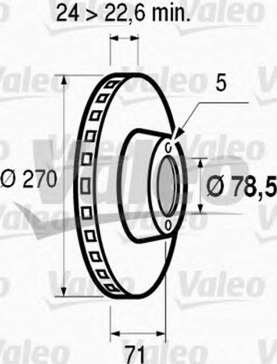 Valeo 186422 - Bremžu diski adetalas.lv