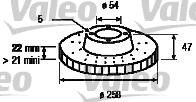 Valeo 186508 - Bremžu diski adetalas.lv