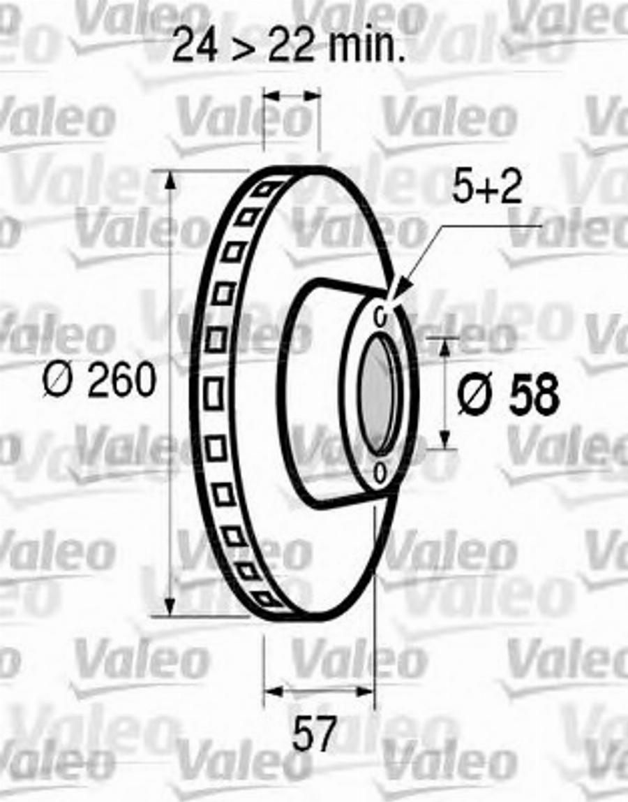 Valeo 186502 - Bremžu diski adetalas.lv