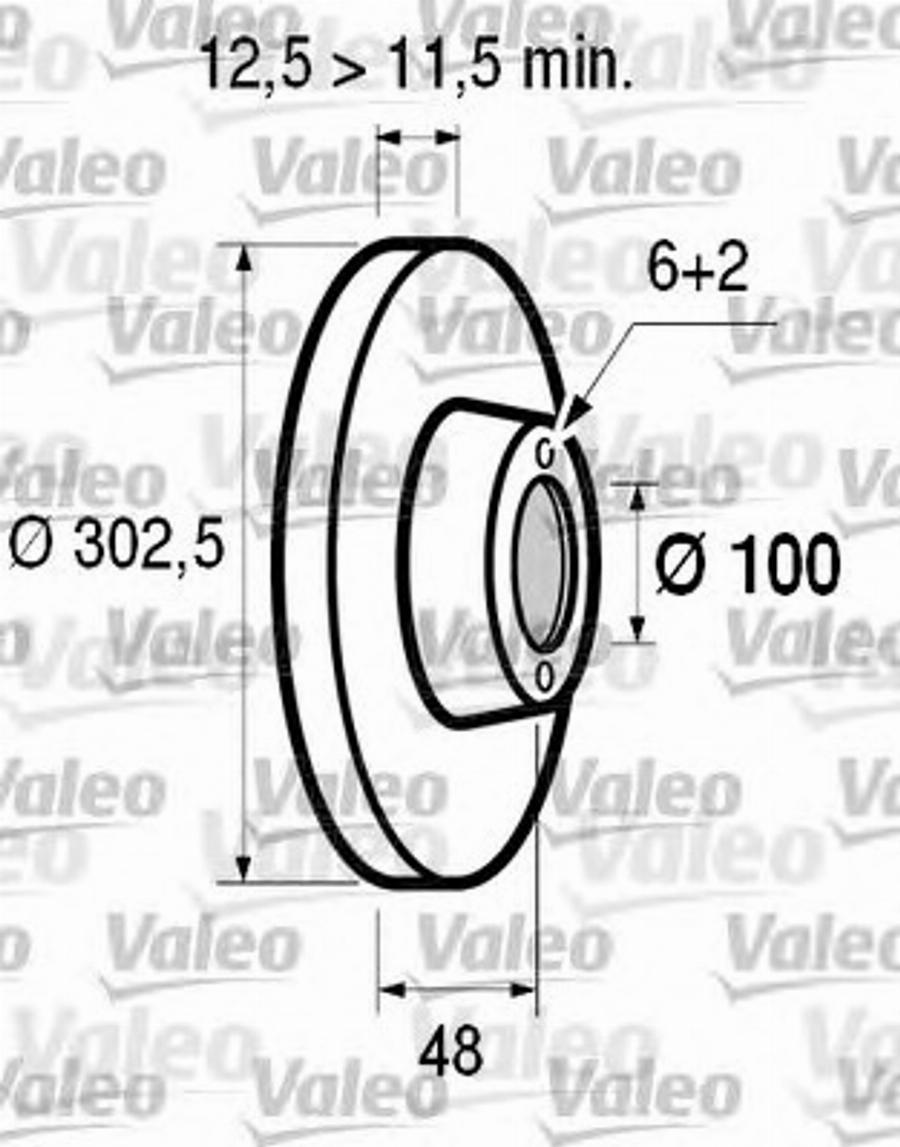 Valeo 186507 - Bremžu diski adetalas.lv