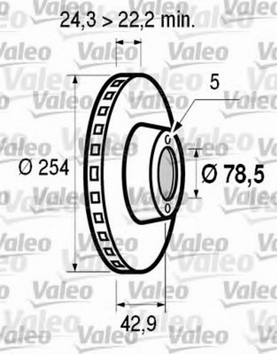 Valeo 186 536 - Bremžu diski adetalas.lv