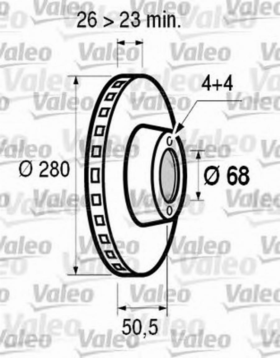 Valeo 186525 - Bremžu diski adetalas.lv