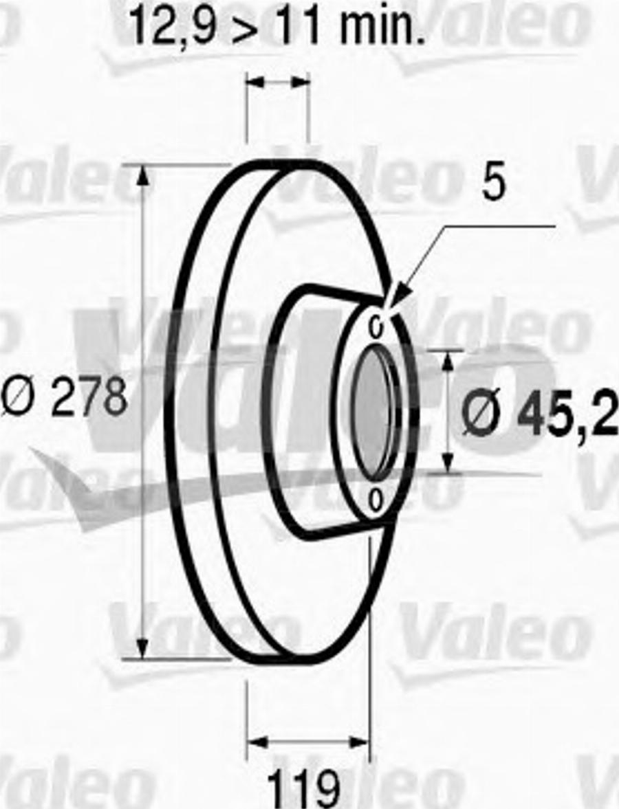 Valeo 186 253 - Bremžu diski adetalas.lv