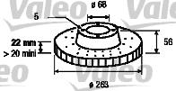 Valeo 186263 - Bremžu diski adetalas.lv