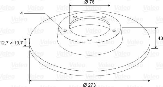 Valeo 186202 - Bremžu diski adetalas.lv