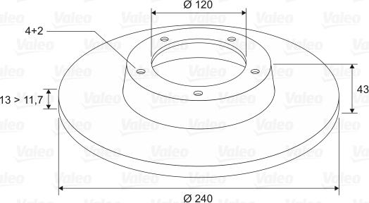 Valeo 186236 - Bremžu diski adetalas.lv