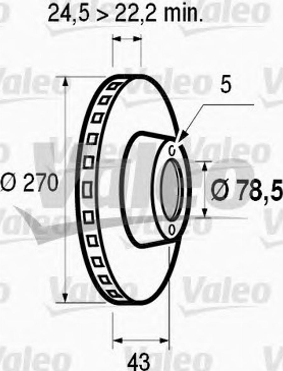 Valeo 186 279 - Bremžu diski adetalas.lv