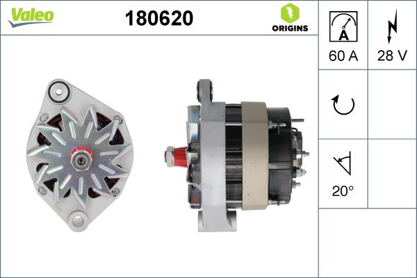 Valeo 180620 - Ģenerators adetalas.lv