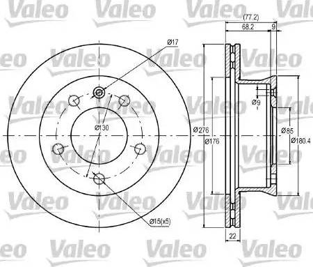 Valeo 187041 - Bremžu diski adetalas.lv