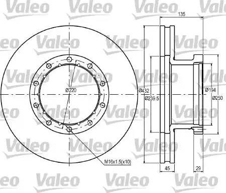 Valeo 187054 - Bremžu diski adetalas.lv