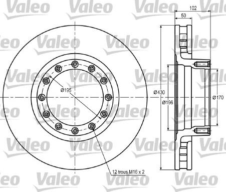 Valeo 187009 - Bremžu diski adetalas.lv