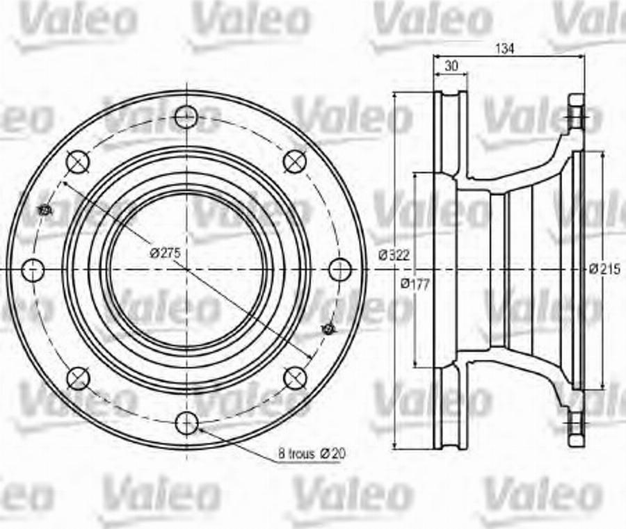 Valeo 187 004 - Bremžu diski adetalas.lv