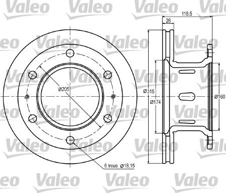 Valeo 187006 - Bremžu diski adetalas.lv