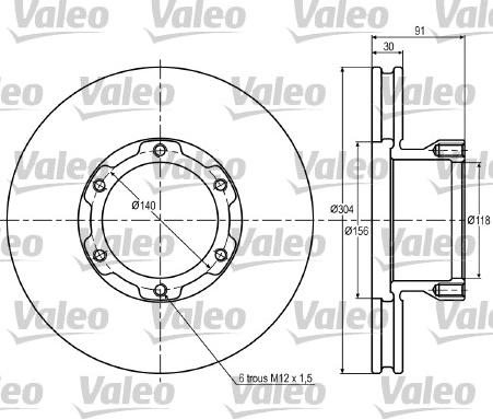 Valeo 187016 - Bremžu diski adetalas.lv