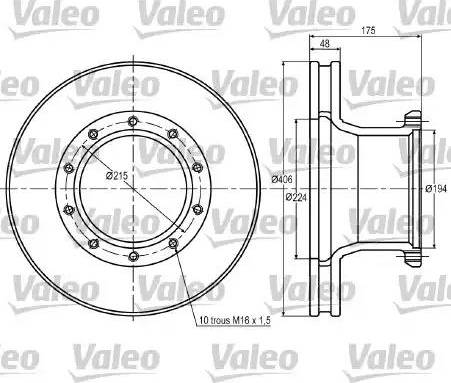 Valeo 187013 - Bremžu diski adetalas.lv