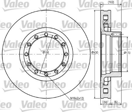 Valeo 187089 - Bremžu diski adetalas.lv