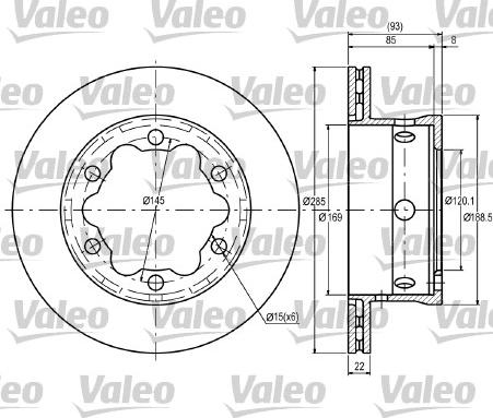 Valeo 187081 - Bremžu diski adetalas.lv