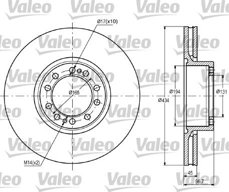 Valeo 187087 - Bremžu diski adetalas.lv