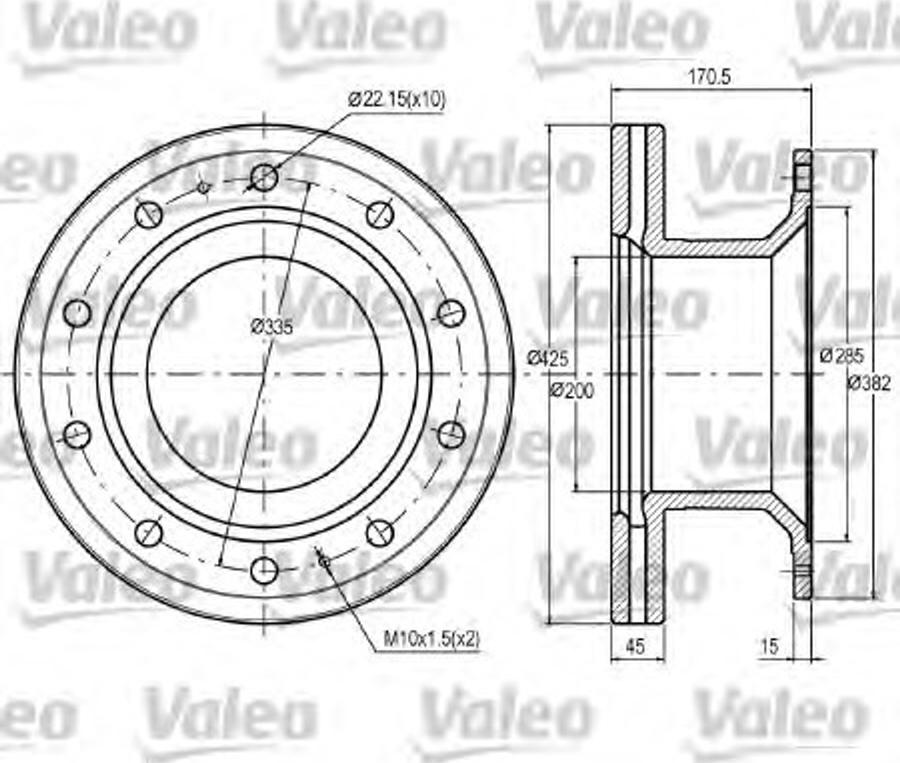 Valeo 187035 - Bremžu diski adetalas.lv