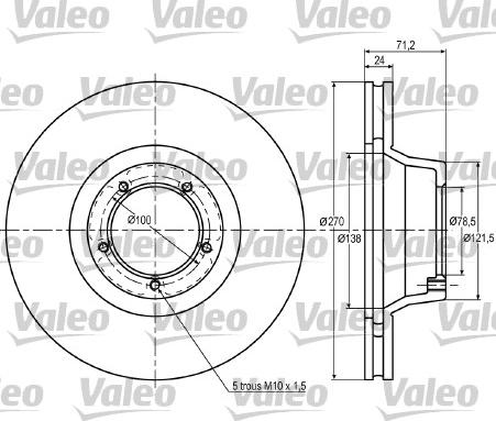 Valeo 187030 - Bremžu diski adetalas.lv