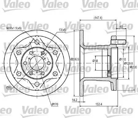 Valeo 187028 - Bremžu diski adetalas.lv