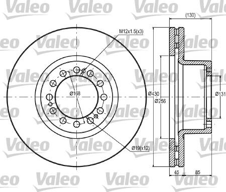 Valeo 187075 - Bremžu diski adetalas.lv