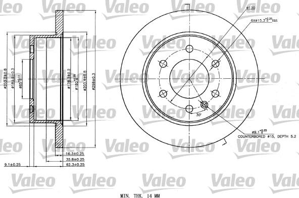 Valeo 187142 - Bremžu diski adetalas.lv