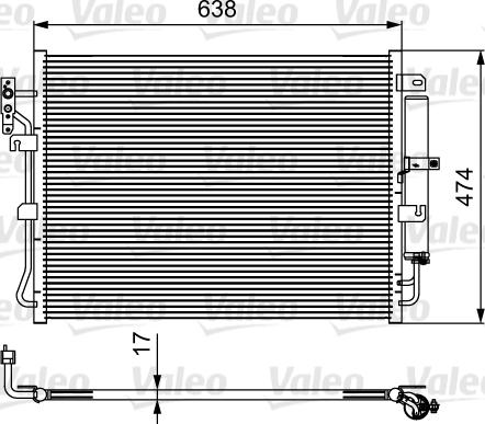 Valeo 814424 - Kondensators, Gaisa kond. sistēma adetalas.lv