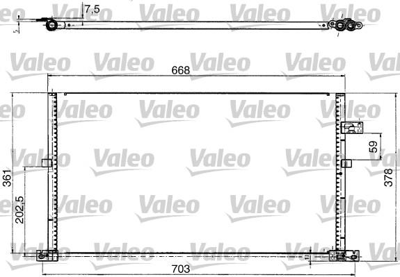 Valeo 817657 - Kondensators, Gaisa kond. sistēma adetalas.lv