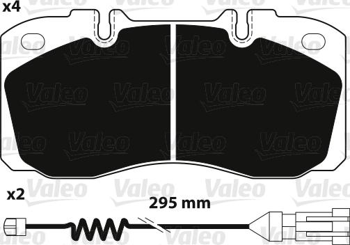 Valeo 882234 - Bremžu uzliku kompl., Disku bremzes adetalas.lv