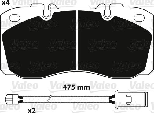 Valeo 882233 - Bremžu uzliku kompl., Disku bremzes adetalas.lv