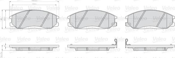 Valeo 873569 - Bremžu uzliku kompl., Disku bremzes adetalas.lv