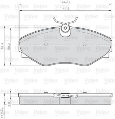 Valeo 873099 - Bremžu uzliku kompl., Disku bremzes adetalas.lv