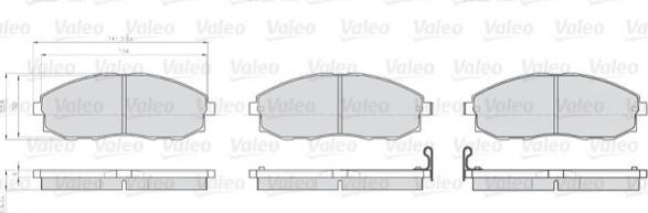 Valeo 872537 - Bremžu uzliku kompl., Disku bremzes adetalas.lv