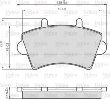 Valeo 872613 - Bremžu uzliku kompl., Disku bremzes adetalas.lv