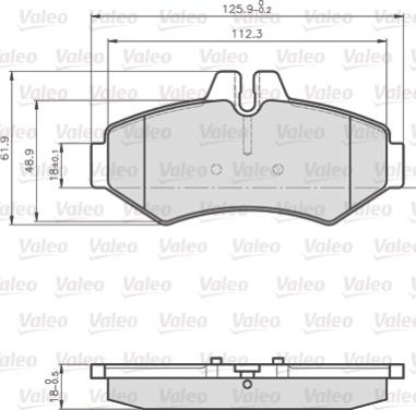 Valeo 872021 - Bremžu uzliku kompl., Disku bremzes adetalas.lv