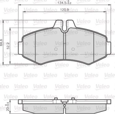 Valeo 872022 - Bremžu uzliku kompl., Disku bremzes adetalas.lv