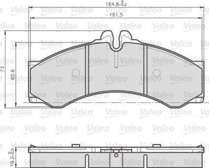 Valeo 872076 - Bremžu uzliku kompl., Disku bremzes adetalas.lv