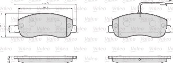 Valeo 872147 - Bremžu uzliku kompl., Disku bremzes adetalas.lv