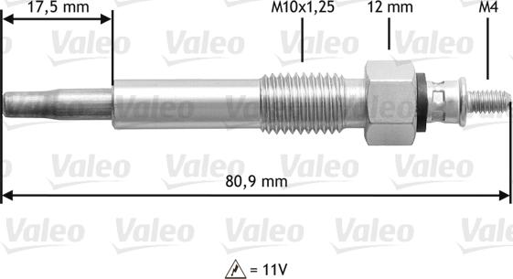 Valeo 345 160 - Kvēlsvece adetalas.lv