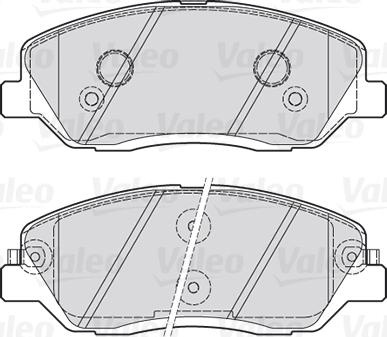 Valeo 670937 - Bremžu uzliku kompl., Disku bremzes adetalas.lv