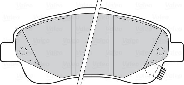 Valeo 301665 - Bremžu uzliku kompl., Disku bremzes adetalas.lv