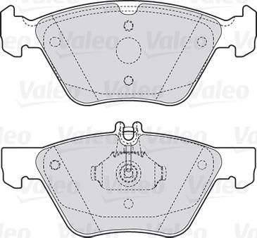 Valeo 301636 - Bremžu uzliku kompl., Disku bremzes adetalas.lv