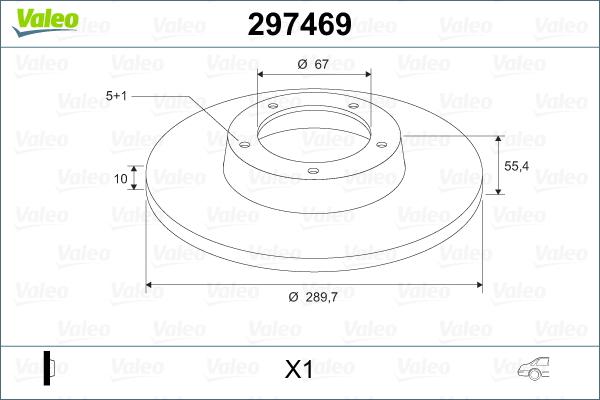 Valeo 297469 - Bremžu diski adetalas.lv