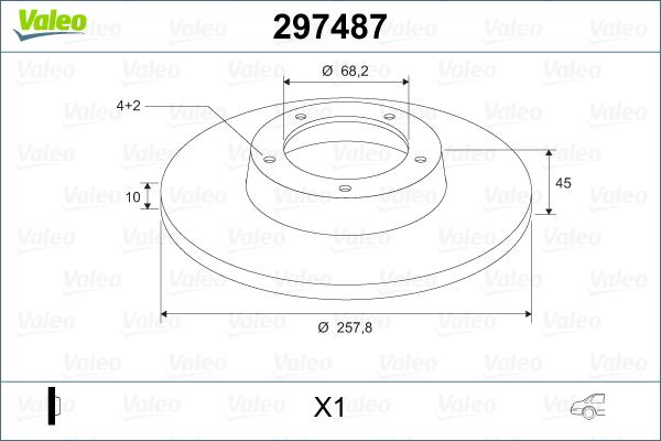 Valeo 297487 - Bremžu diski adetalas.lv