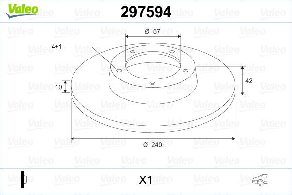 Valeo 297594 - Bremžu diski adetalas.lv